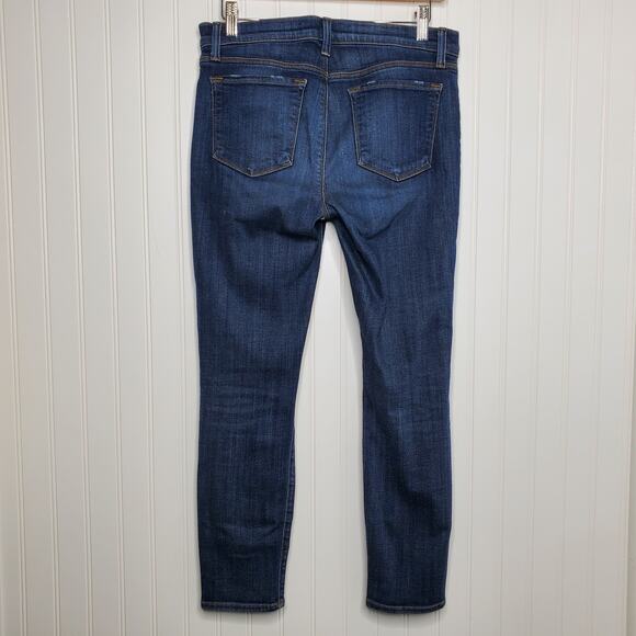 J BRAND Women's Misfit Capri Jeans Size 28 Ripped Knee Ankle Dark Wash Stretch - Picture 3 of 8